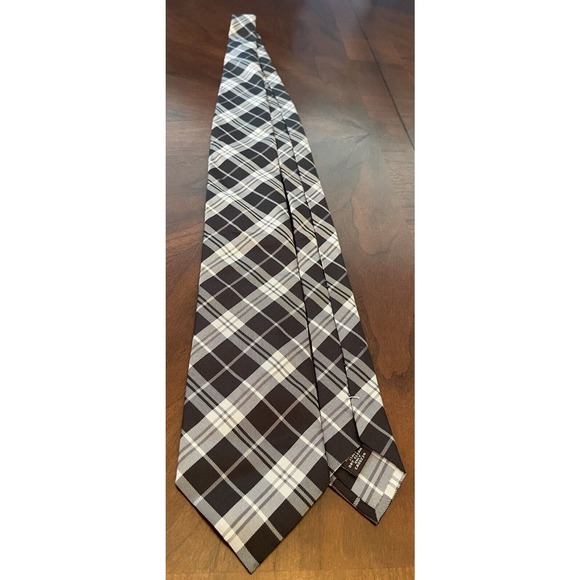 Hudson Room Black Gray 100% Silk Men’s Neck Tie Made In Italy - Picture 3 of 9